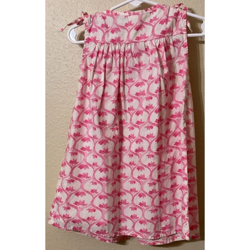 OshKosh B’gosh Toddler Girls Pink Lotus Flower Ribbon Smocked Sundress Size 2T